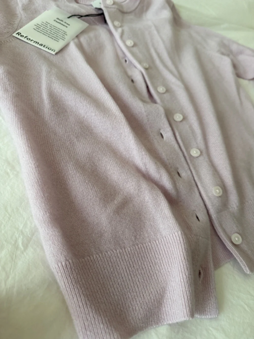 SALE • NWT • Farren recycled cashmere cardigan in foxglove - XS - Picture 5 of 6